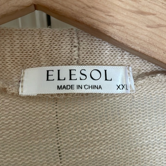 NWT! Elesol Knit Buttonless Cardigan Sweater. Long, Lightweight, & Stretchy! XXL - Picture 2 of 7